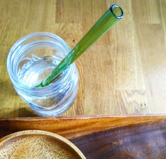 Green Glass Straws